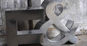 Sanded Metal Letters