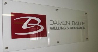 Interior glass Signs