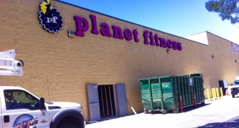 Planet Fitness wall sign 