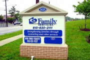 Family Services  Monument Sign