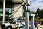 Metal letters installation 2