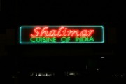 Shalimar exposed neon wall sign