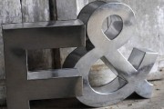 sanded aluminum letters